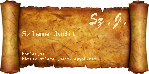 Szlama Judit névjegykártya
